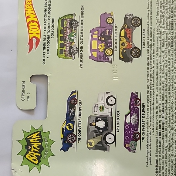 Hot Wheels Purple Batman Classic TV Series '70 Chevelle Delivery Riddler NWT - Picture 7 of 7